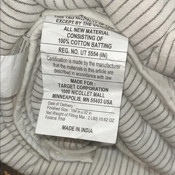 Hearth & Hand King Microstripe Quilt, Sour Cream/Railroad Gray - Picture 11 of 11